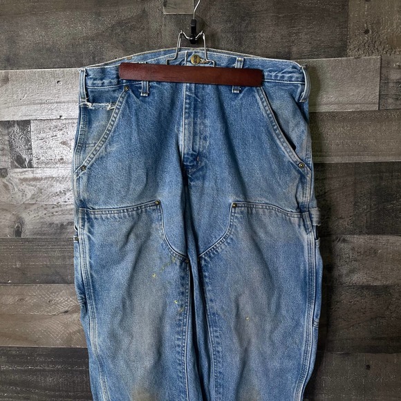 SOLD Carhartt Double Front Dungaree Pants 33X32 - Picture 2 of 6